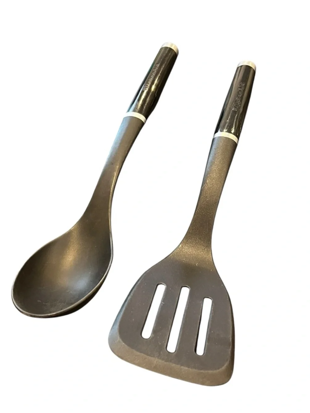 Kitchenaid serving utensils lot black nylon heavy duty slotted spatula spoon
